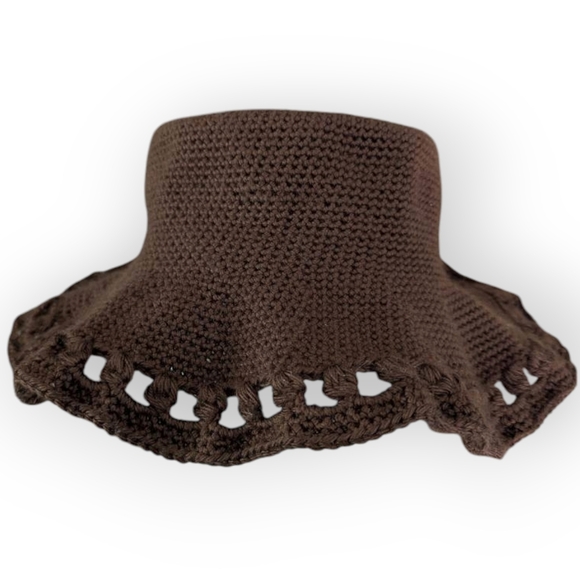 Handmades Crocheted Natural Neutral Brown Sunhat main image 6